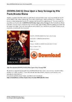 [DOWNLOAD $] Once Upon a Sexy Scrooge by Ella Frank,Brooke Blaine
