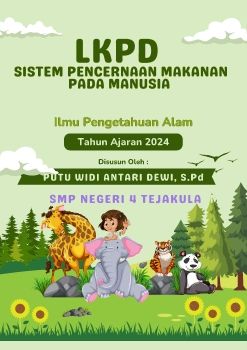 Lembar Kerja Sistem Pencernaan Berwarna Ilustrasi