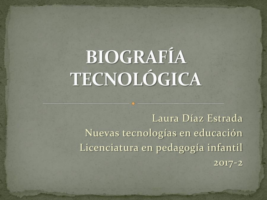 BIOGRAFÍA TECNOLÓGICA