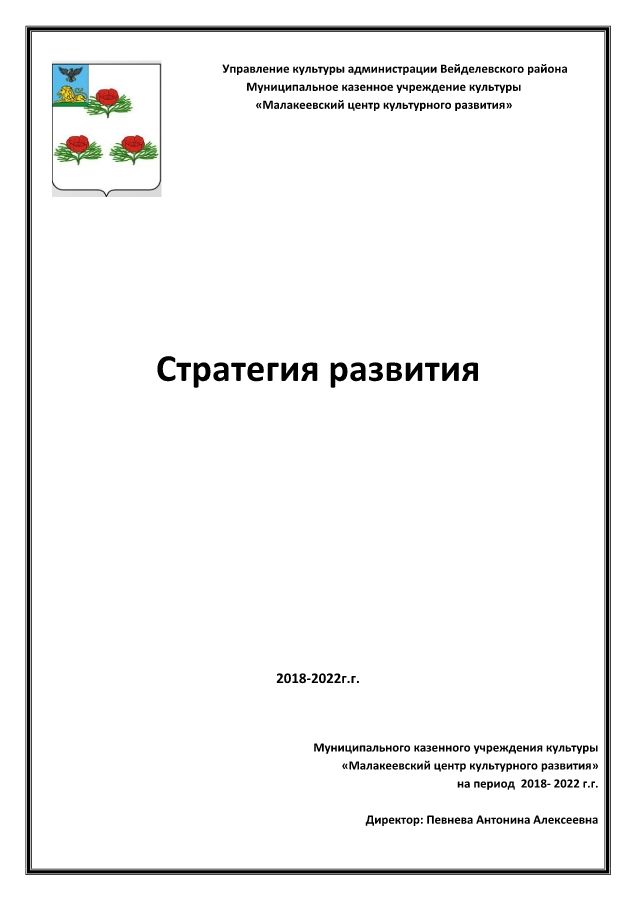 Проект стратегии Малакеевский ЦКР 2018-2022г.г.