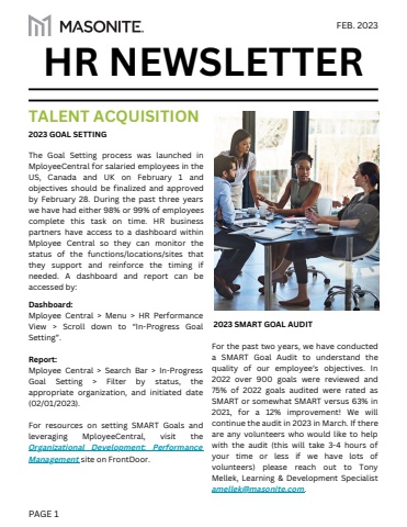 HR Newsletter FEB 2023