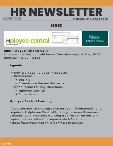 HR Newsletter - AUG 2023