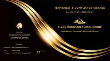 November 17, 2025 - Term Sheet & Compliance Package - Black Mountain Global Group - english