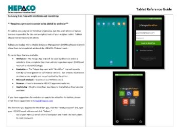 HEPACO Tablets Reference Guide - 12.12.2017