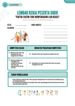 E-LKPD FAKTOR-FAKTOR YANG MEMPENGARUHI LAJU REAKSI