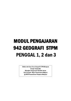 MODUL PENUH GEOGRAFI STPM