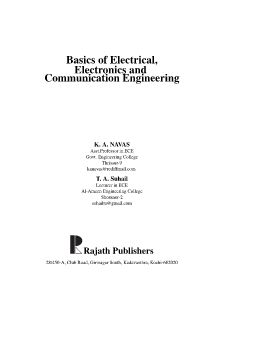 Basics of Electrical, Electronic and Communication