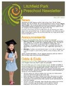 Preschool Newsletter May 2017