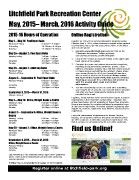 May, 2015 - March, 2016 Activity Guide