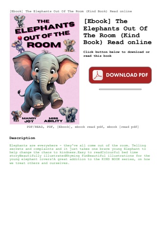 [ebook] the elephants out of the room (kind book) read online