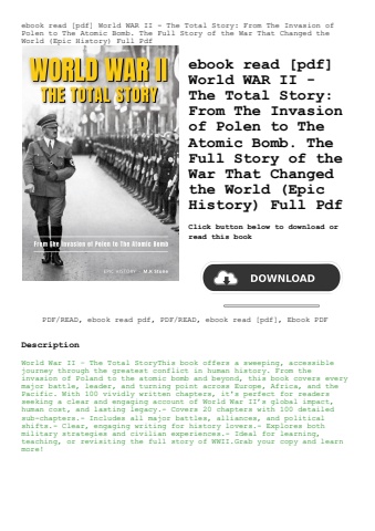 ebook read [pdf] world war ii - the total story from the invasion of polen to the atomic bomb