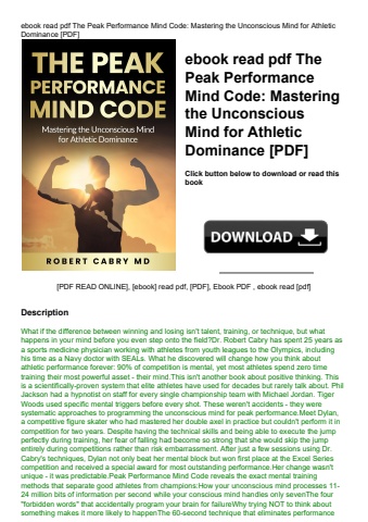 ebook read pdf the peak performance mind code mastering the unconscious mind for athletic dominance