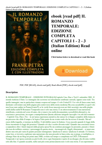 ebook [read pdf] il romanzo temporale edizione completa capitoli 1 - 2 - 3 (italian edition) read on