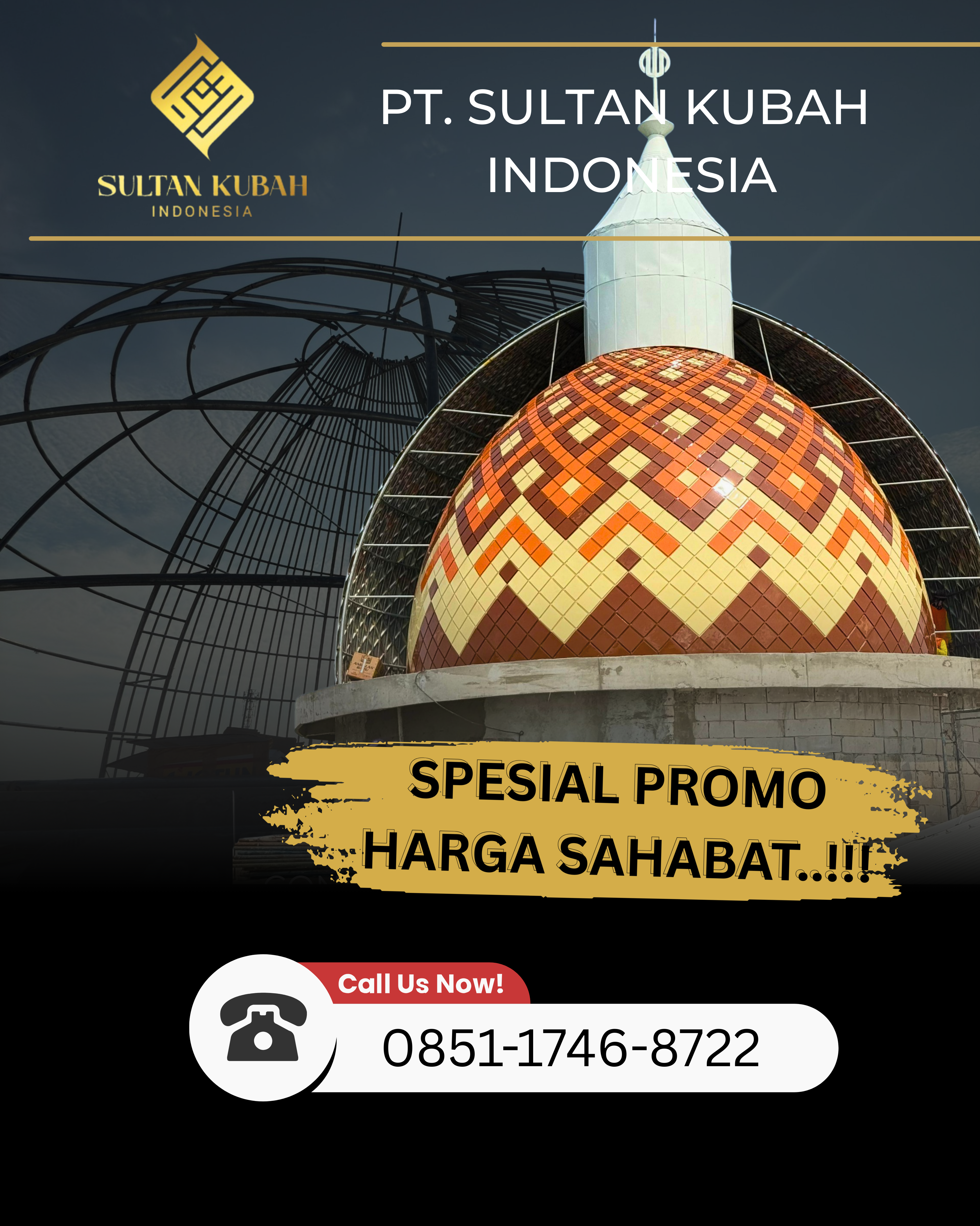 JUAL KUBAH MASJID BERKUALITAS DI KEC. NARMADA, KAB. LOMBOK BARAT (WA: 0851-1746-8722)