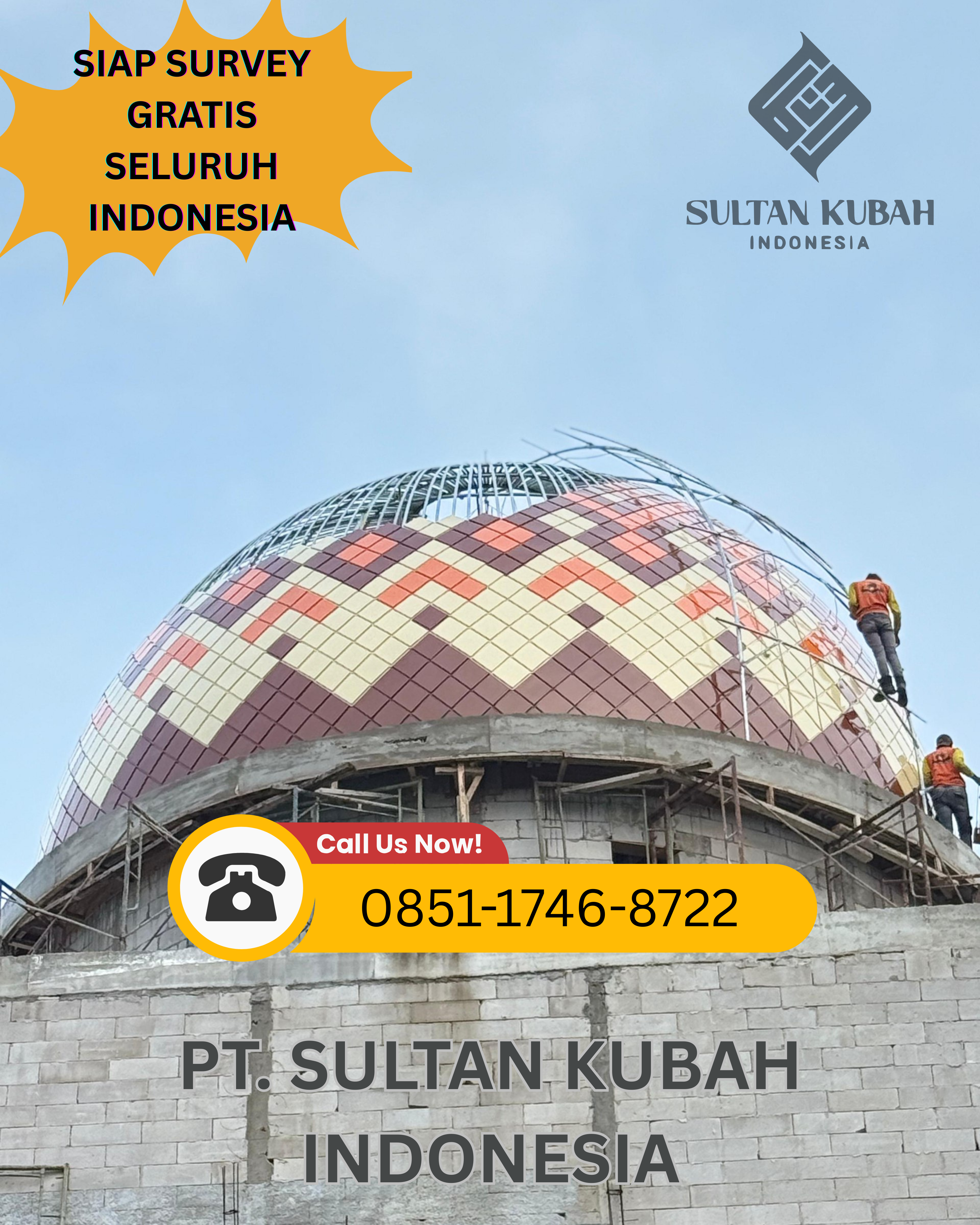JUAL KUBAH MASJID BERKUALITAS DI KEC. MONCONGLOE, KAB. MAROS (WA: 0851-1746-8722)