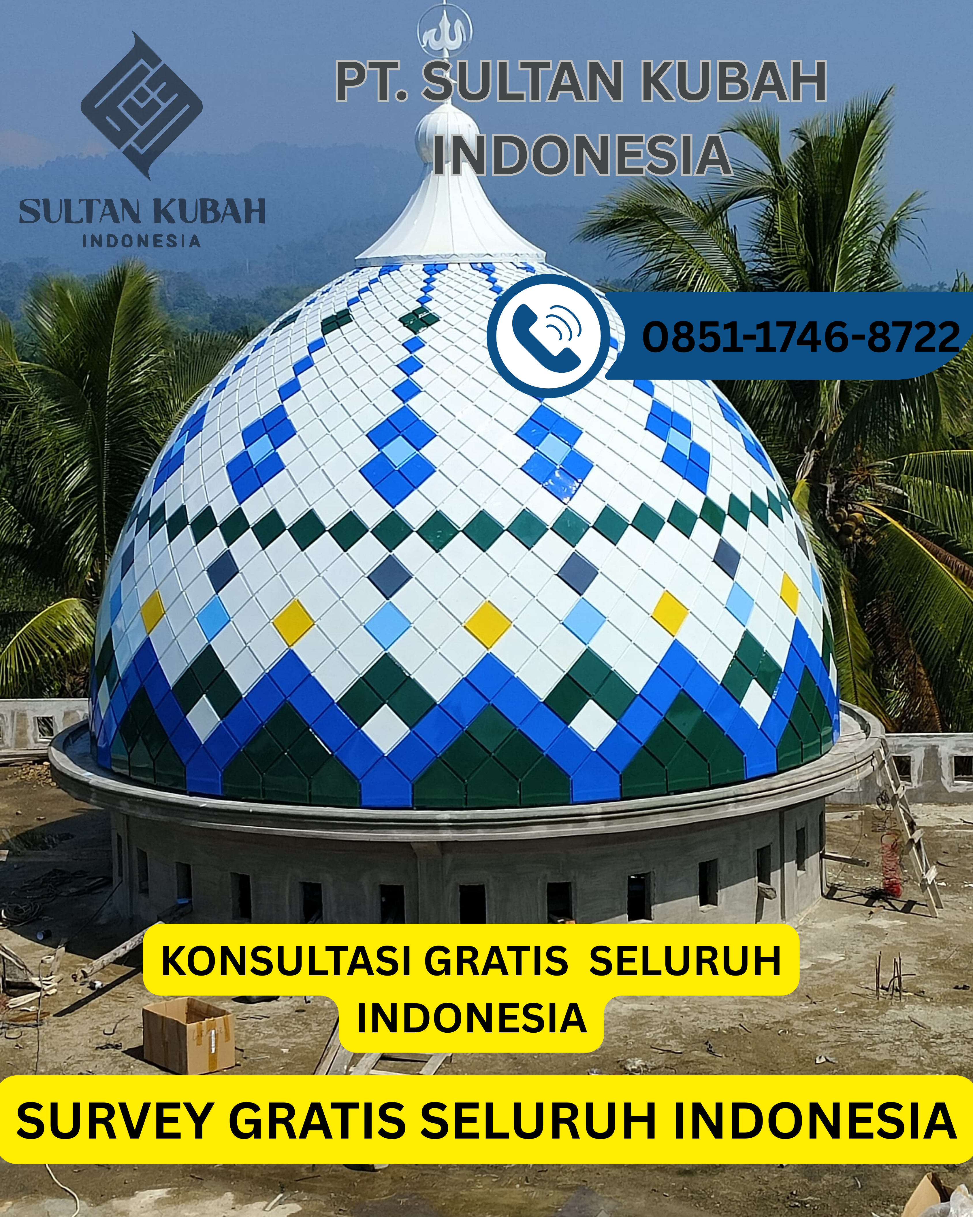 JUAL KUBAH MASJID BERKUALITAS DI KEC. BONTOALA, KOTA MAKASSAR (WA: 0851-1746-8722)