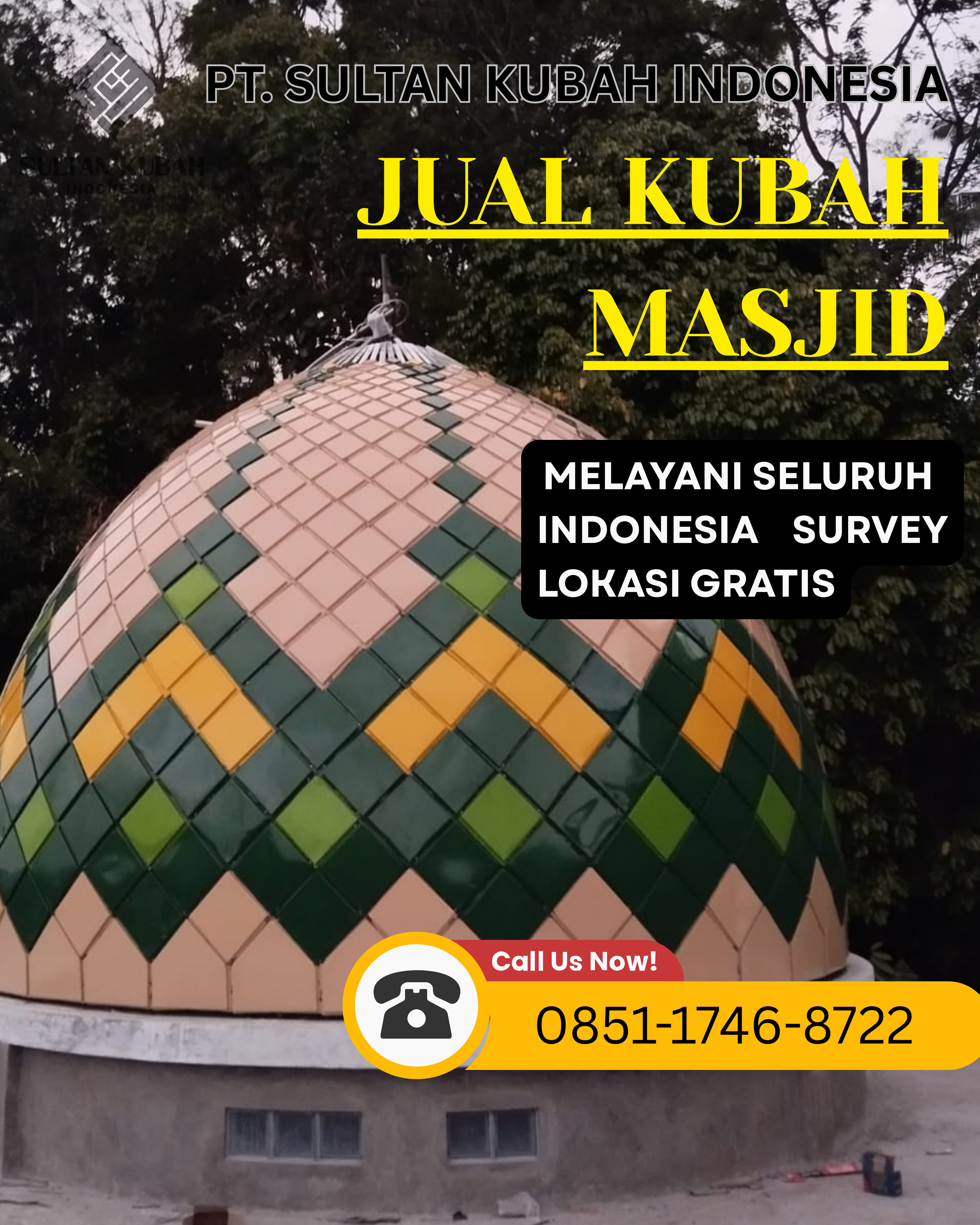 KUBAH MASJID BERGARANSI DI KEC. KAUBUN, KAB. KUTAI TIMUR, PROV. KALIMANTAN TIMUR (WA: 0851-1746-8722)