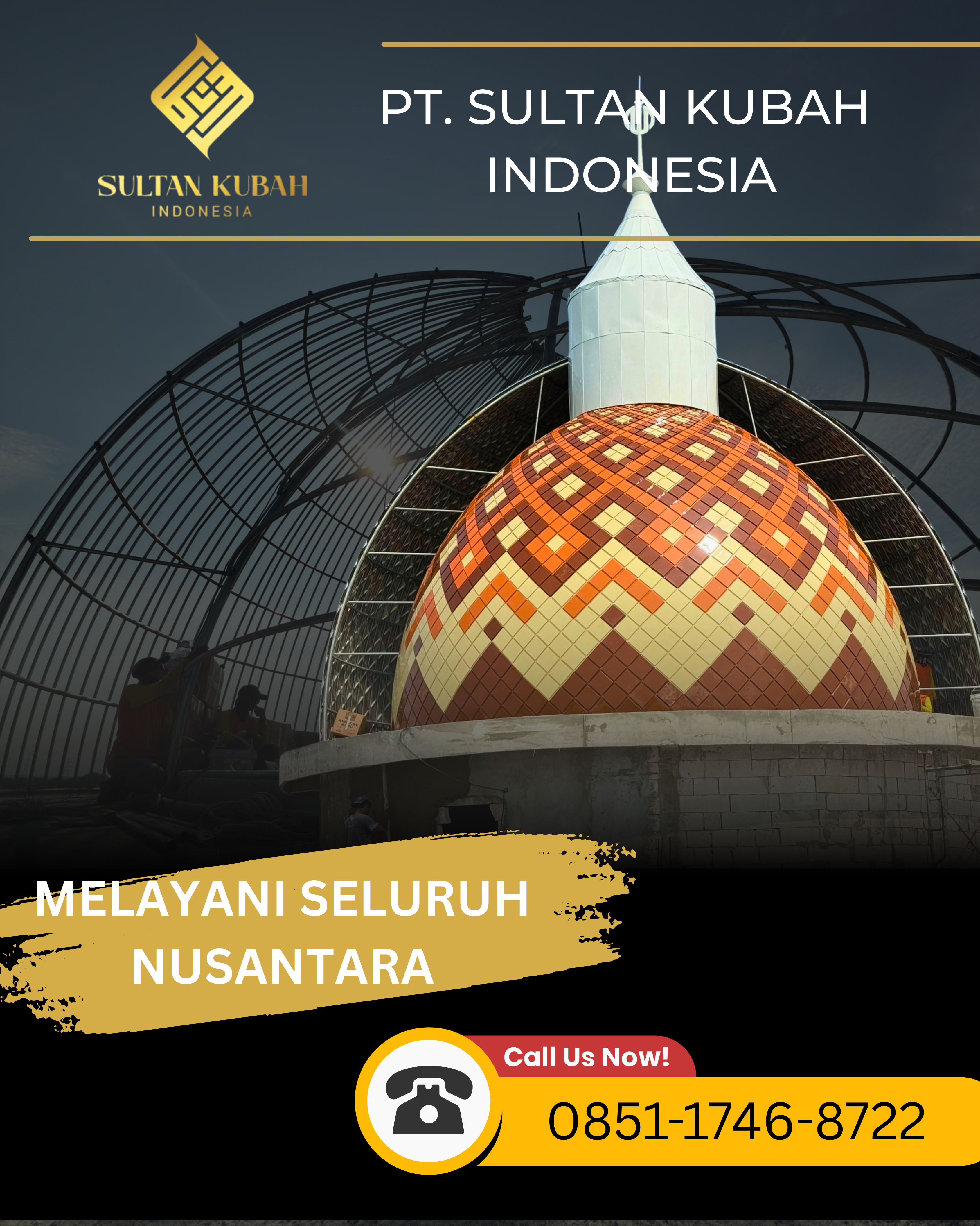 JUAL KUBAH MASJID BERKUALITAS DI KEC. CAKRANEGARA, KOTA MATARAM (WA: 0851-1746-8722)