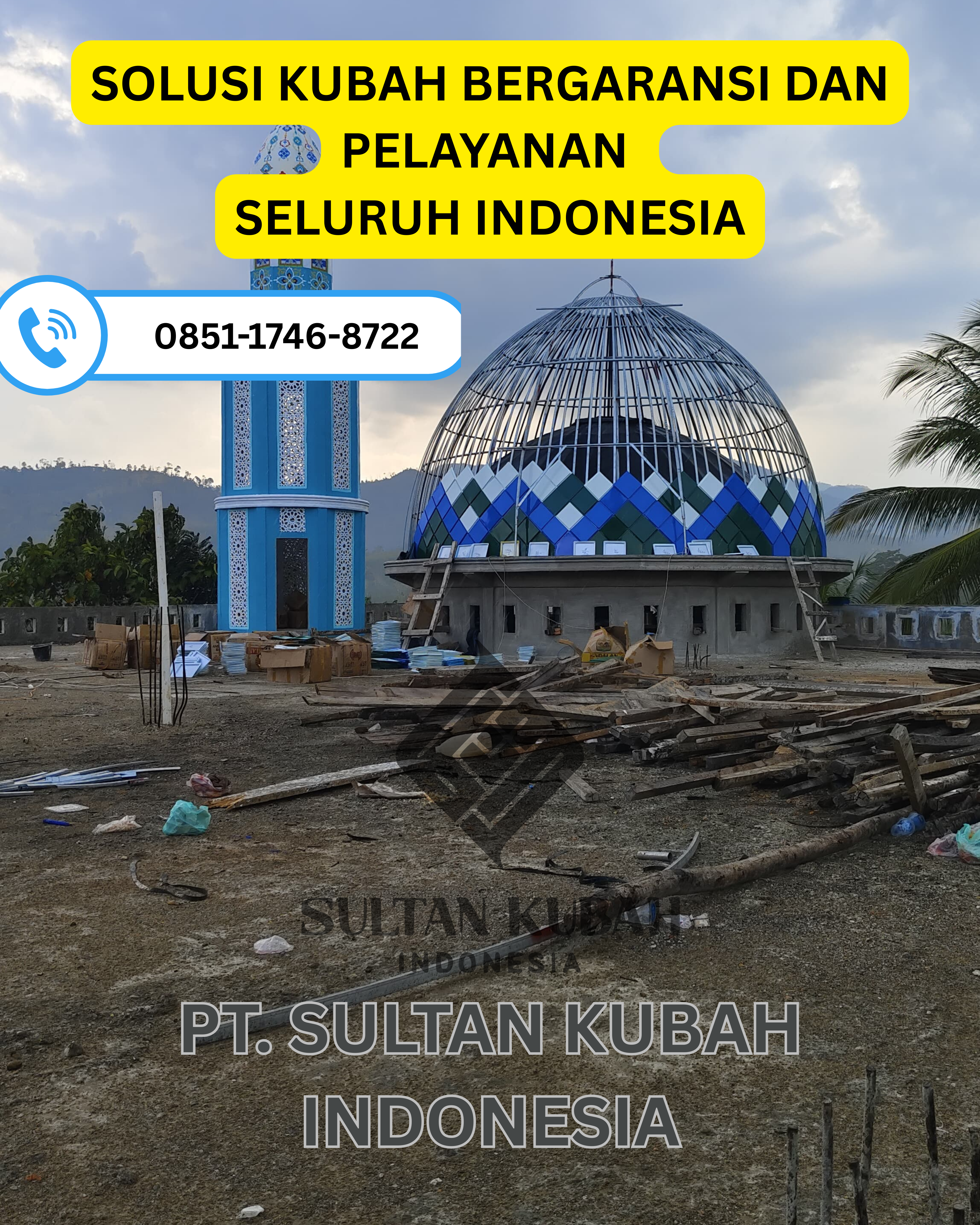 JUAL KUBAH MASJID BERKUALITAS DI KEC. MANDAI, KAB. MAROS (WA: 0851-1746-8722)