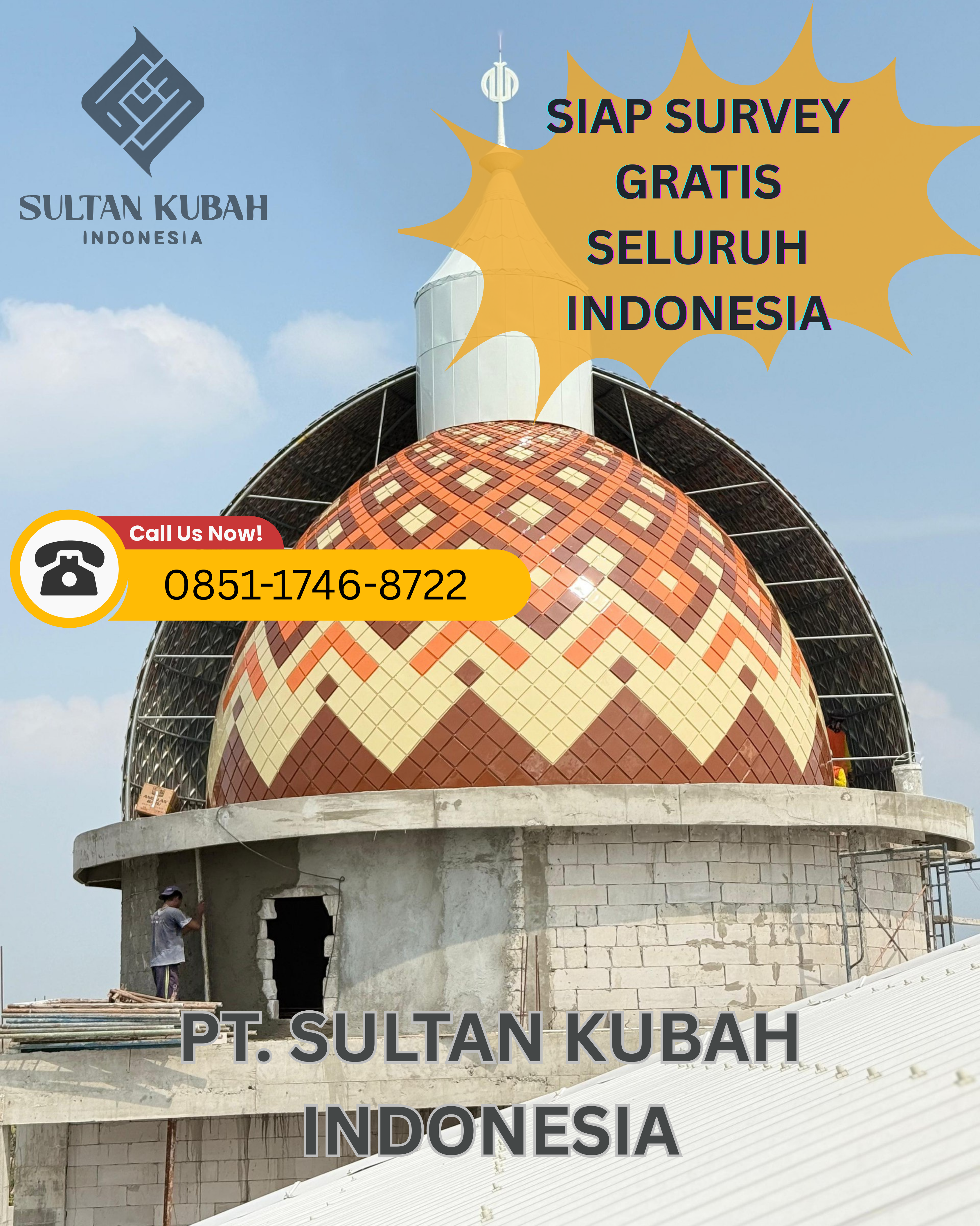 JUAL KUBAH MASJID BERKUALITAS DI KEC. MALILI, KAB. LUWU TIMUR (WA: 0851-1746-8722)
