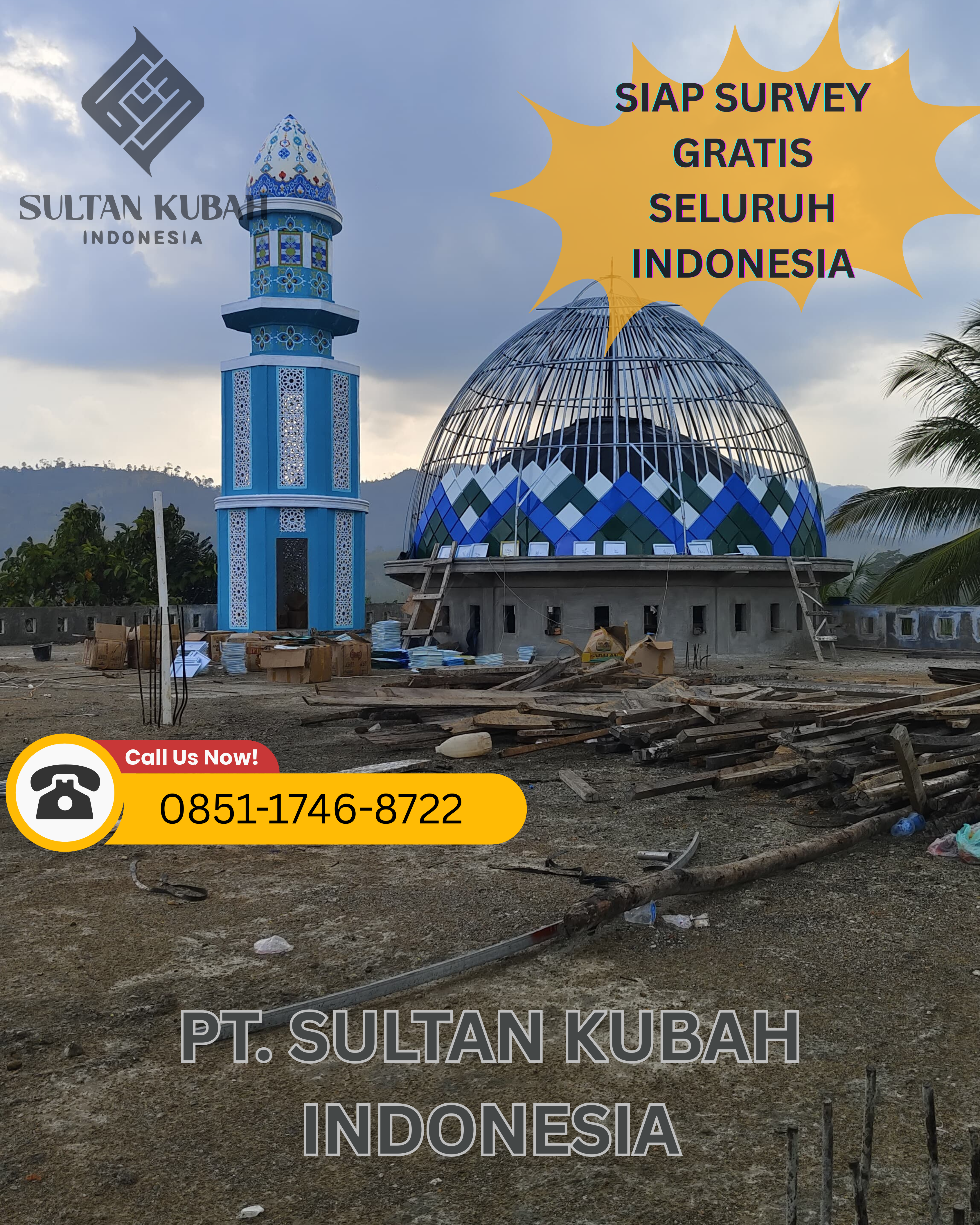 JUAL KUBAH MASJID BERKUALITAS DI KEC. RAPPOCINI, KOTA MAKASSAR (WA: 0851-1746-8722)