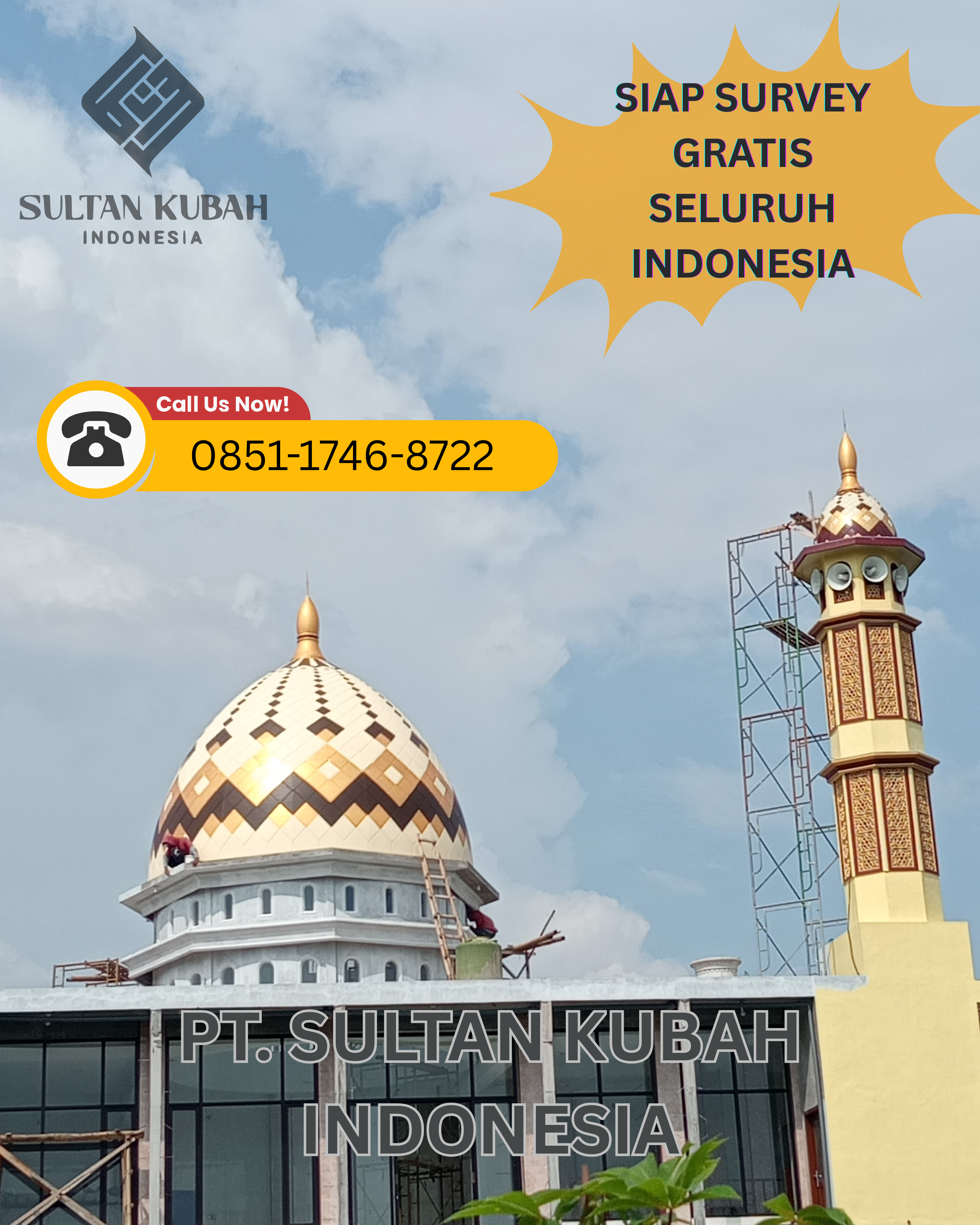 KUBAH MASJID TAHAN LAMA & BERKUALITAS DI KEC. KEMANG, KAB. BOGOR (WA: 0851-1746-8722)