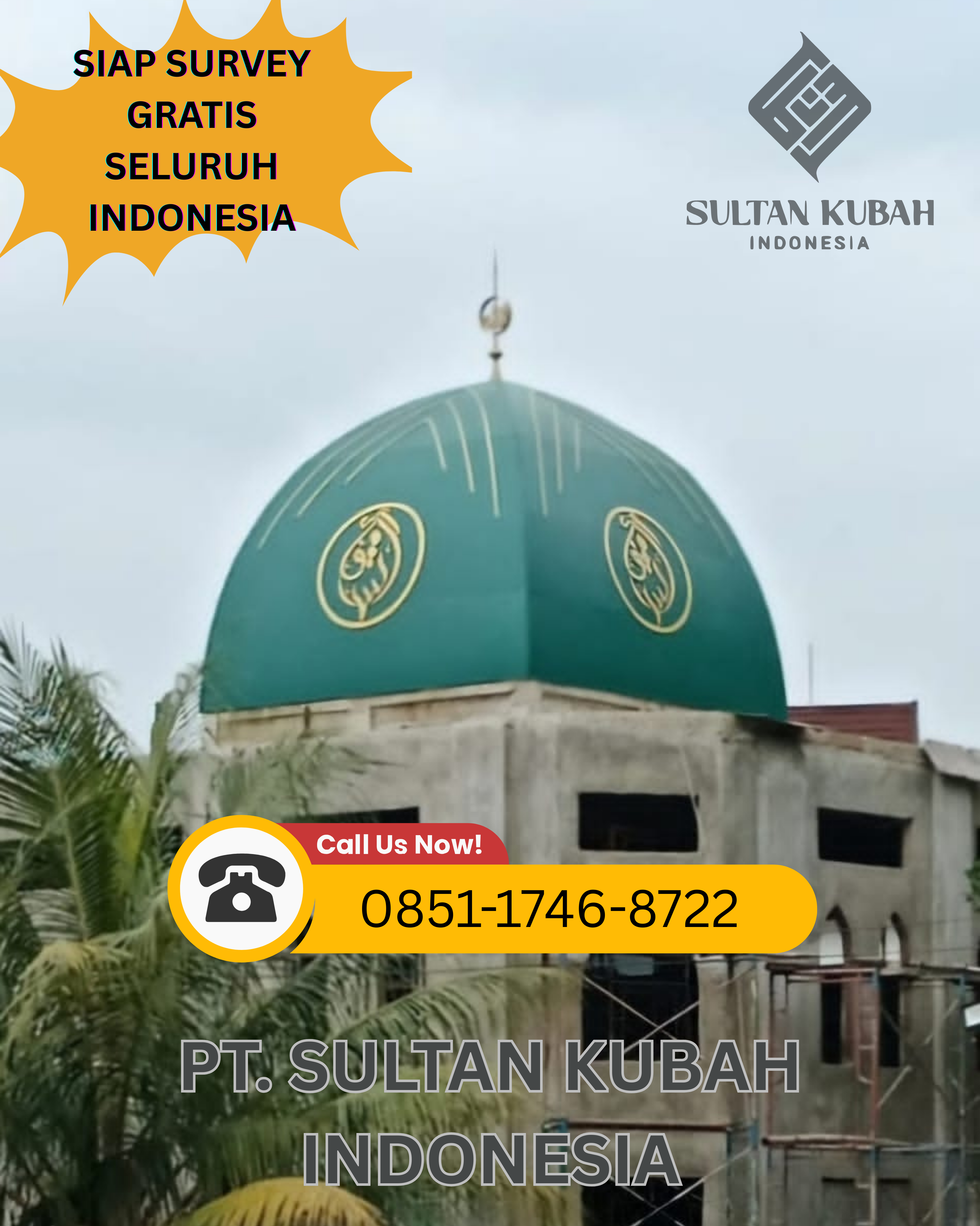 KUBAH MASJID KUAT DAN BERKUALITAS DI KEC. TOMOHON TENGAH, KOTA TOMOHON (WA: 0851-1746-8722)