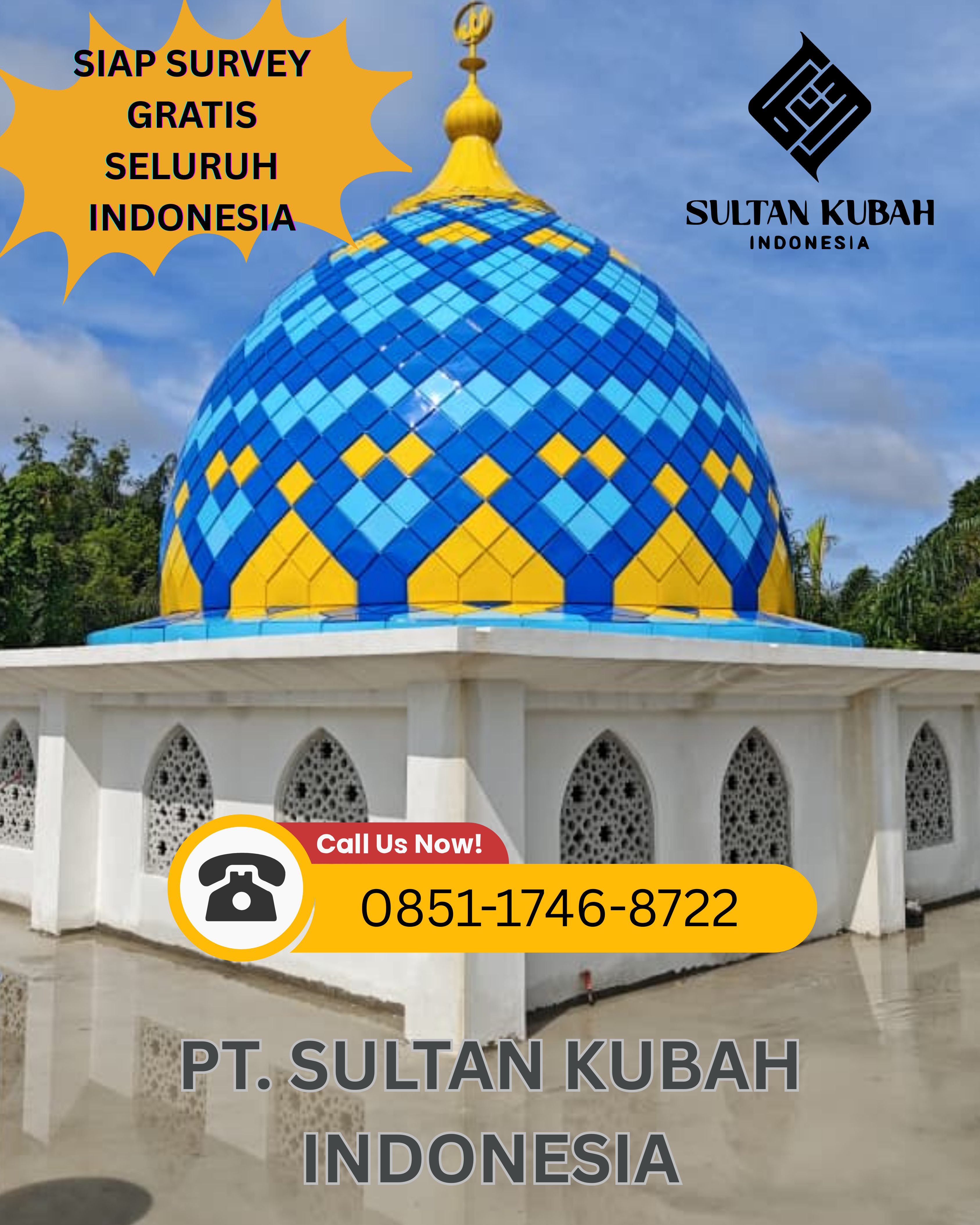 KUBAH MASJID DESAIN ELEGAN DI KEC. GARUT KOTA, KABUPATEN GARUT (WA: 0851-1746-8722)