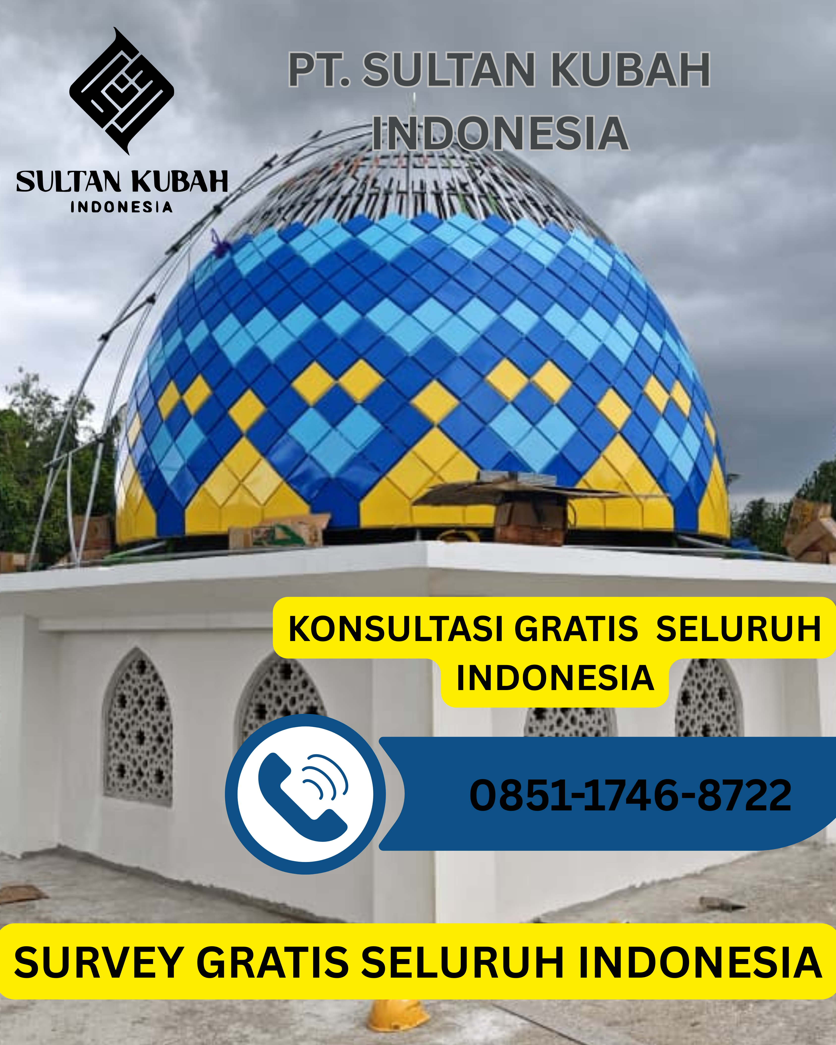 JUAL KUBAH MASJID PREMIUM DI KEC. BEKASI TIMUR, KOTA BEKASI (WA: 0851-1746-8722)