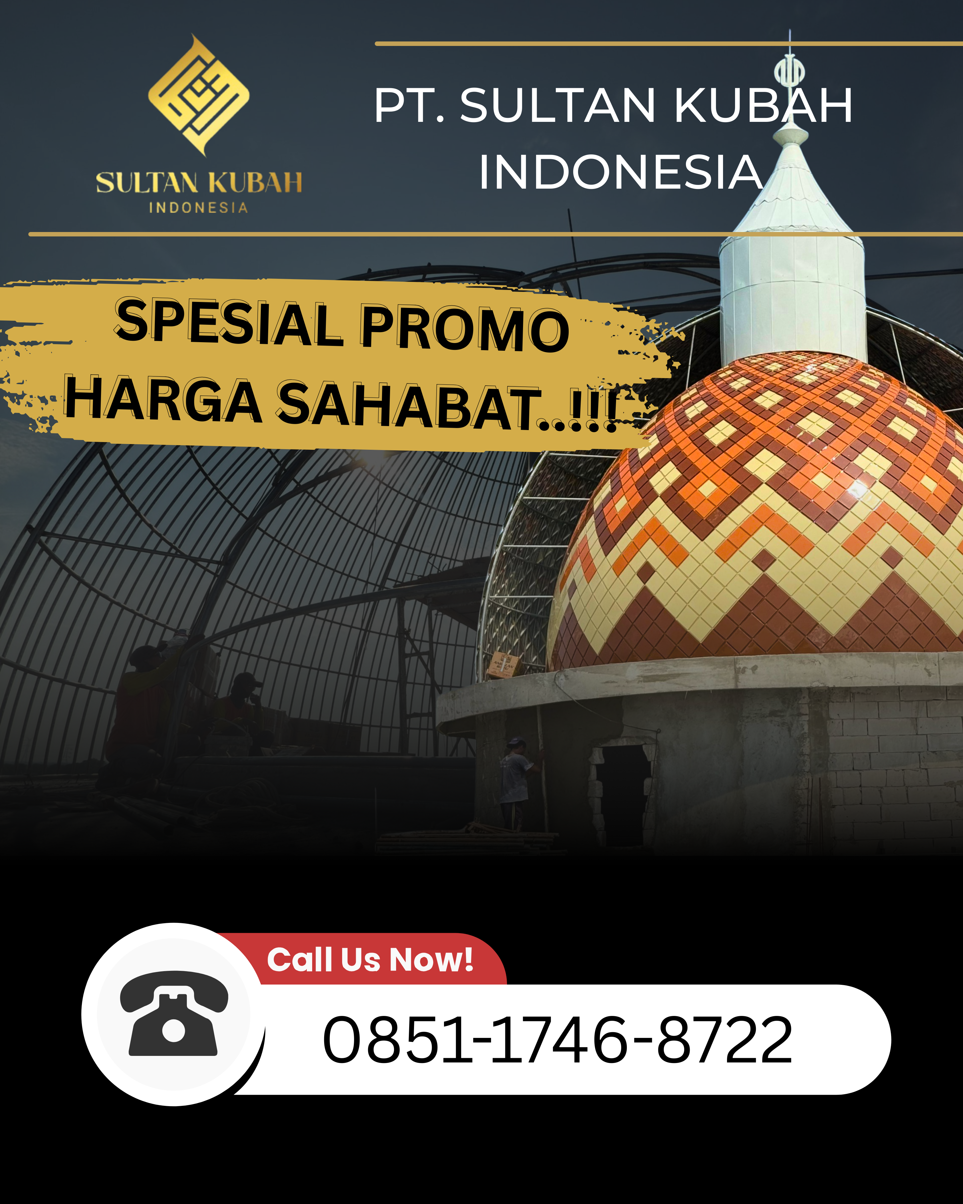 JUAL KUBAH MASJID BERKUALITAS DI KEC. LINGSAR, KAB. LOMBOK BARAT (WA: 0851-1746-8722)