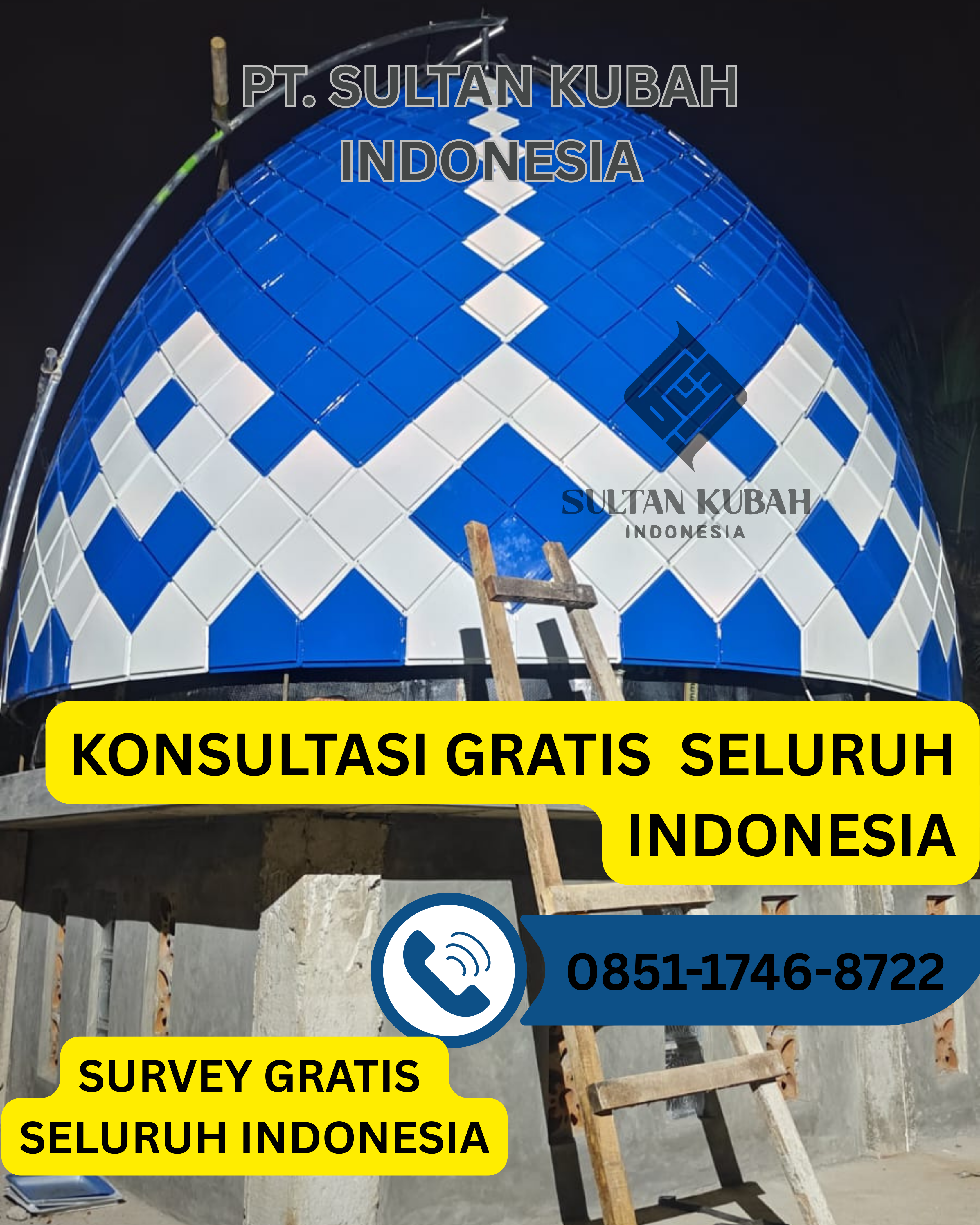 KUBAH MASJID PREMIUM & BERKUALITAS DI KEC. RUNGKUT, KOTA SURABAYA (WA: 0851-1746-8722)