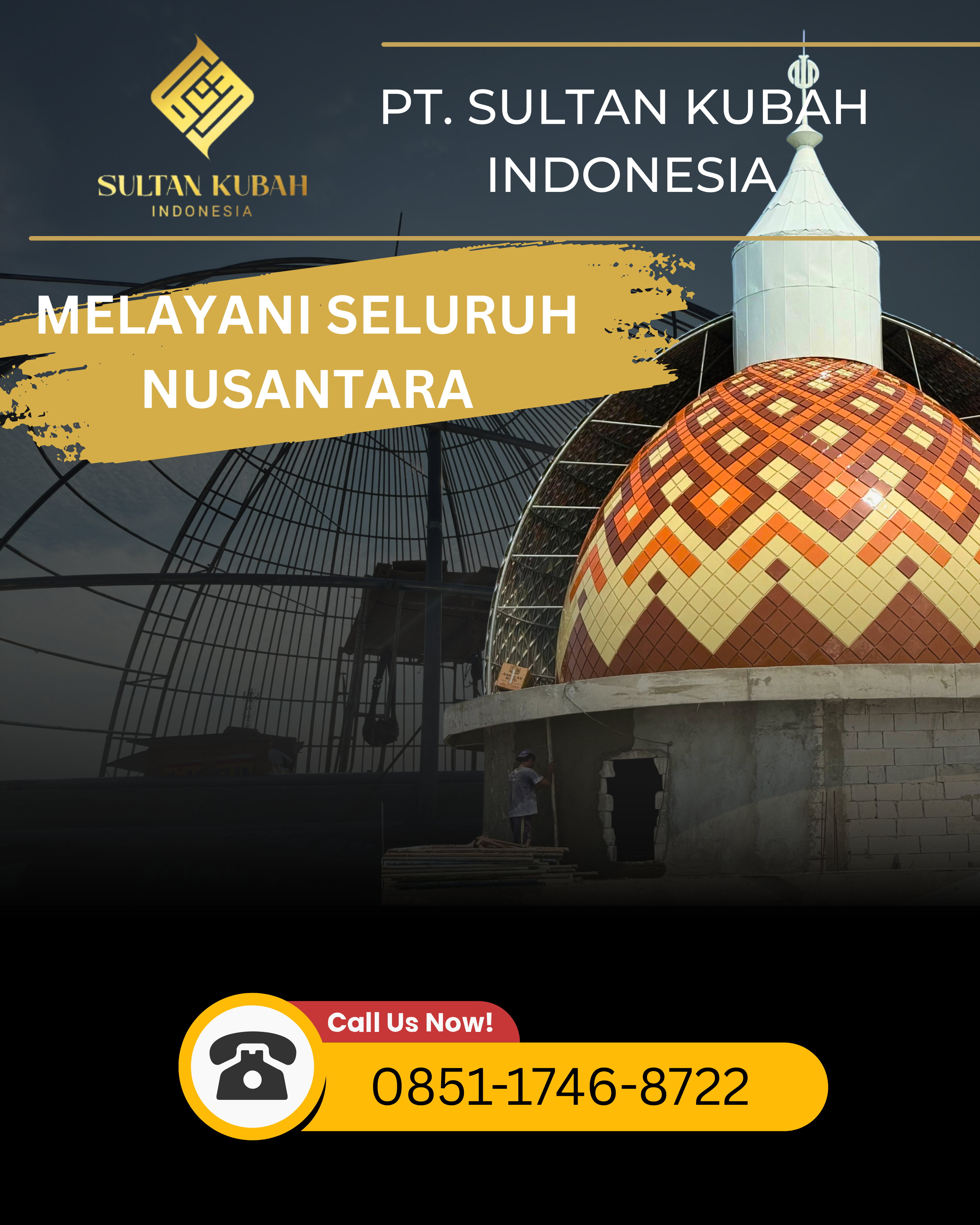 JUAL KUBAH MASJID BERKUALITAS DI KEC. GUNUNGSARI, KAB. LOMBOK BARAT (WA: 0851-1746-8722)