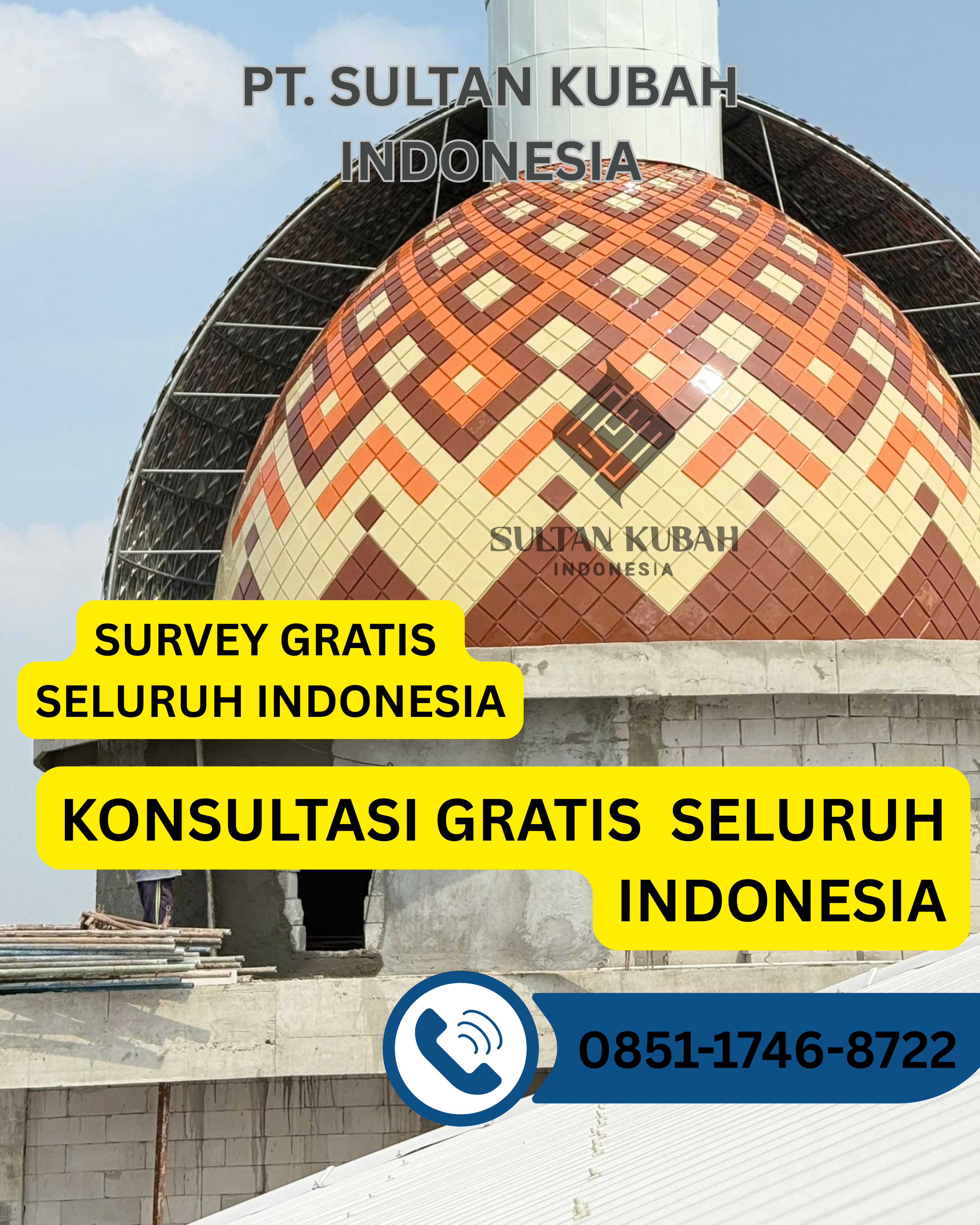 JUAL KUBAH MASJID BERKUALITAS DI KEC. BUNGKU / BUNGKU TENGAH, KAB. MOROWALI (WA: 0851-1746-8722)