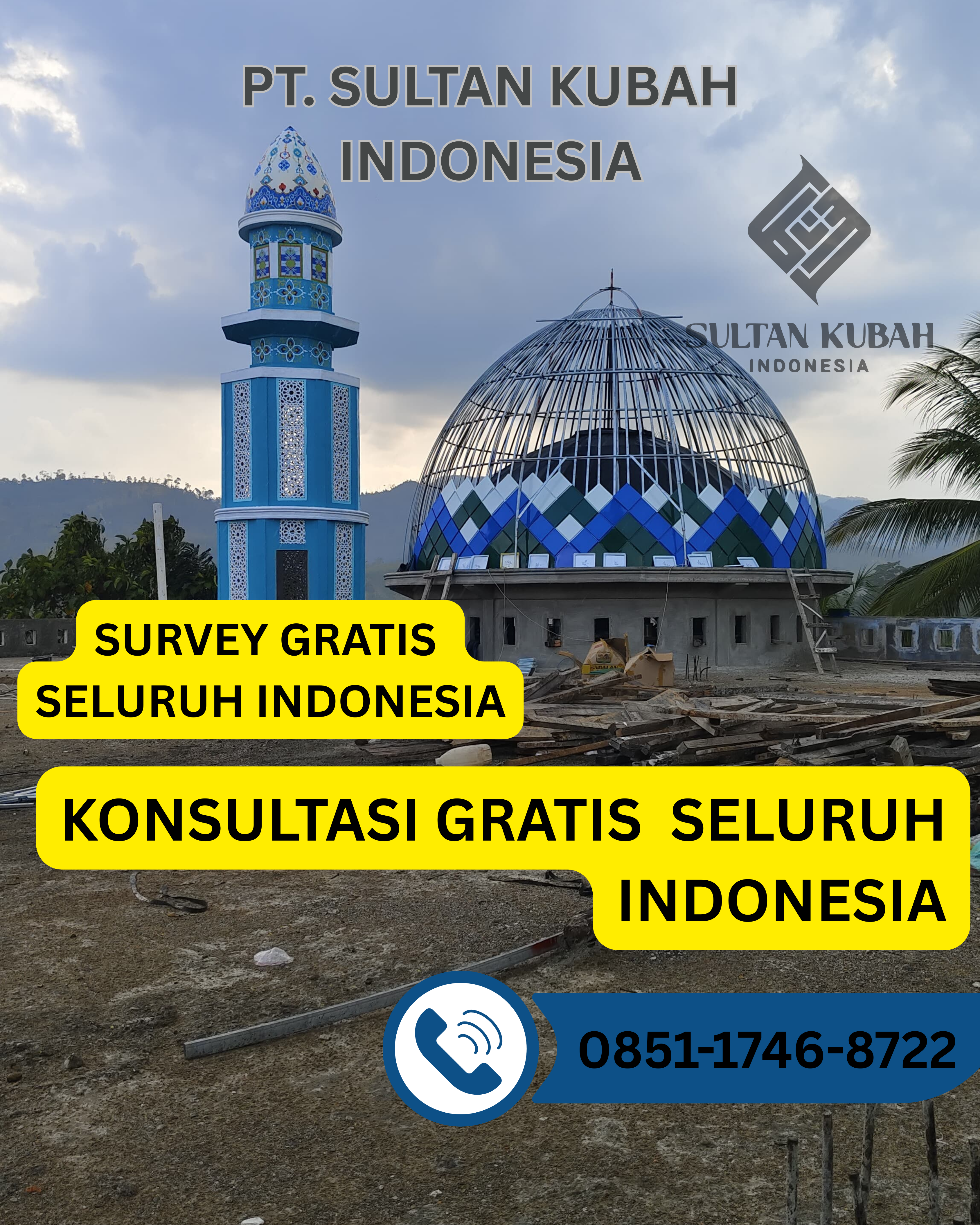 JUAL KUBAH MASJID BERKUALITAS DI KEC. TALLO, KOTA MAKASSAR (WA: 0851-1746-8722)