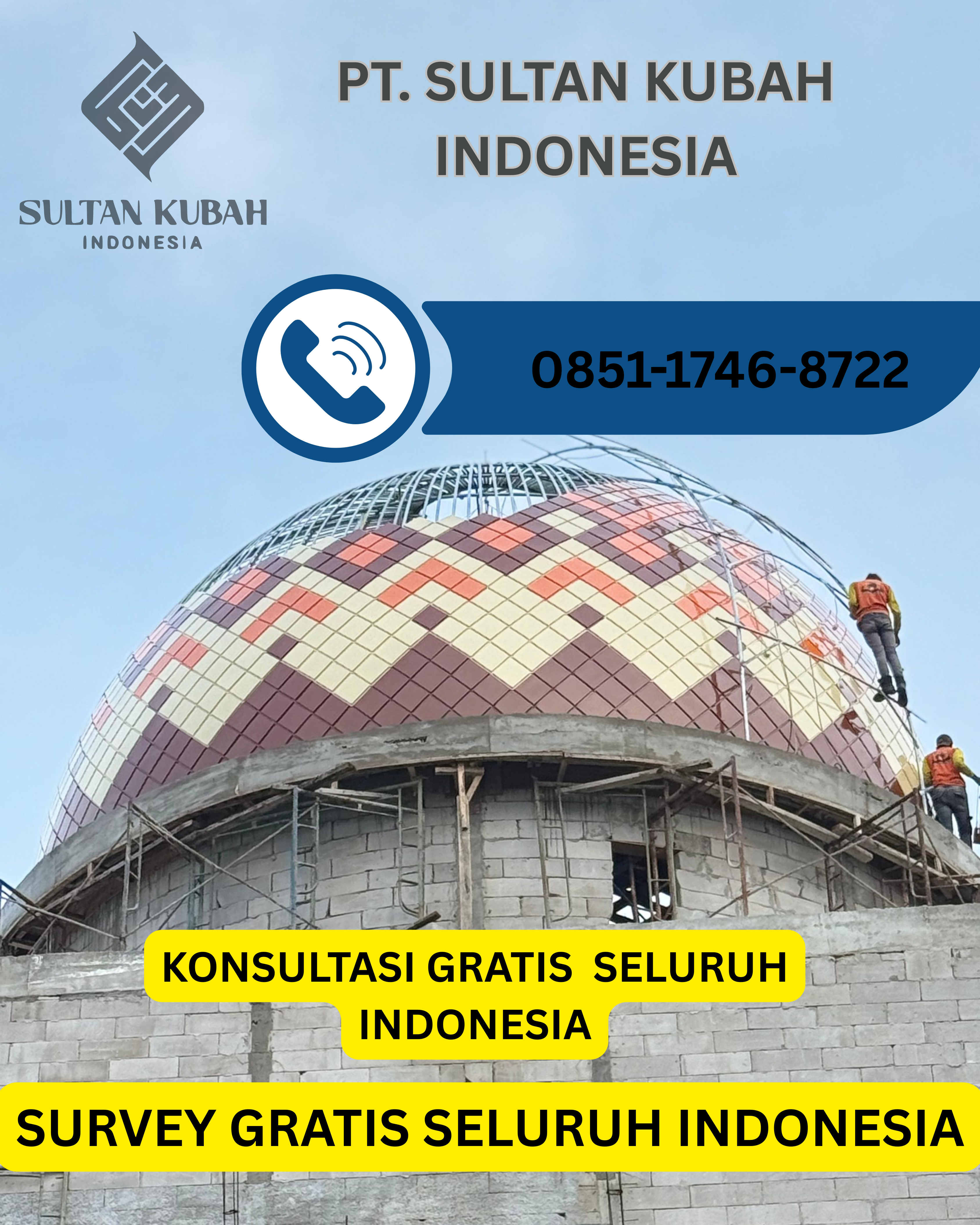 JUAL KUBAH MASJID BERKUALITAS DI KEC. TINOMBO, KAB. PARIGI MOUTONG (WA: 0851-1746-8722)
