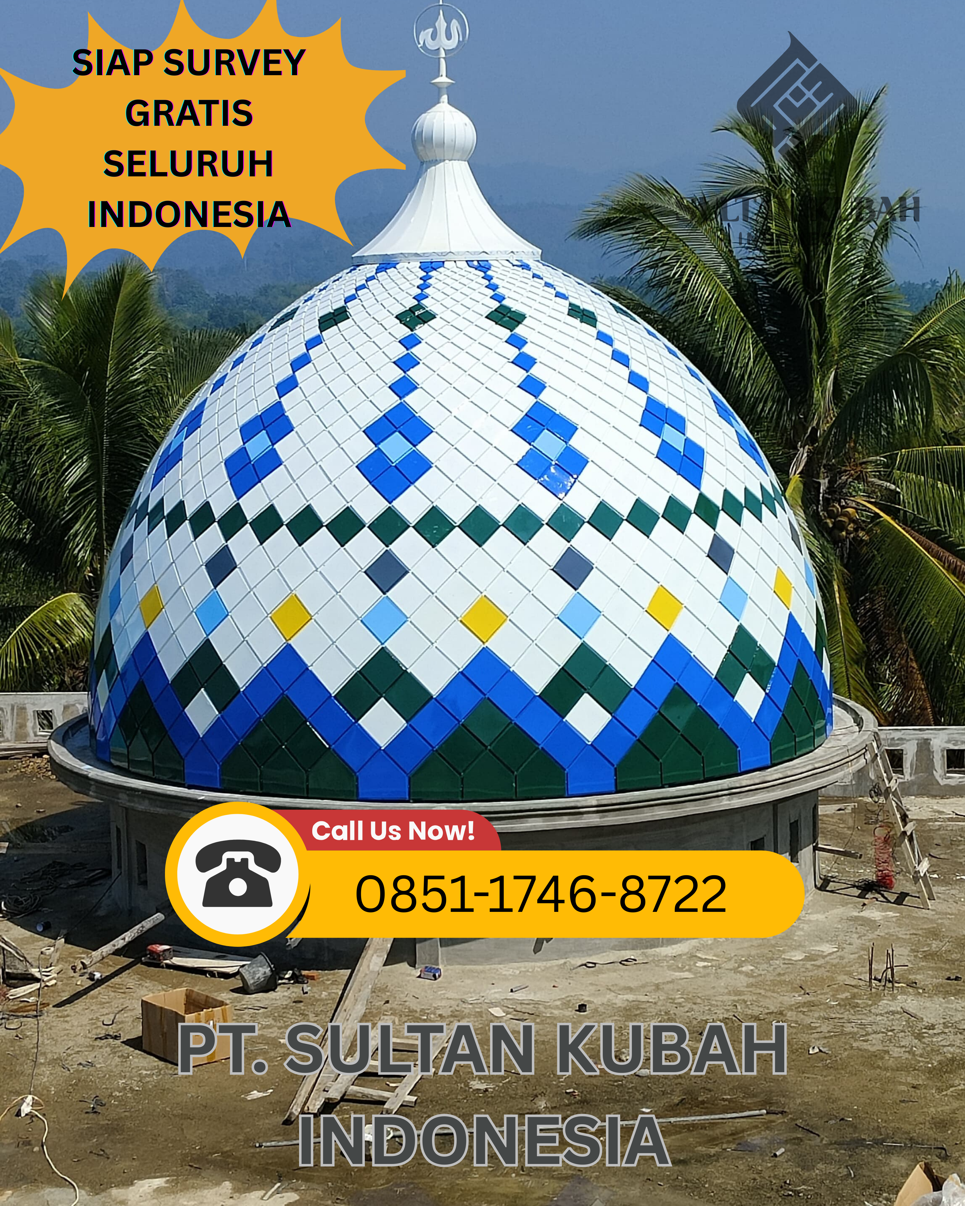 JUAL KUBAH MASJID BERKUALITAS DI KEC. MARISO, KOTA MAKASSAR (WA: 0851-1746-8722)