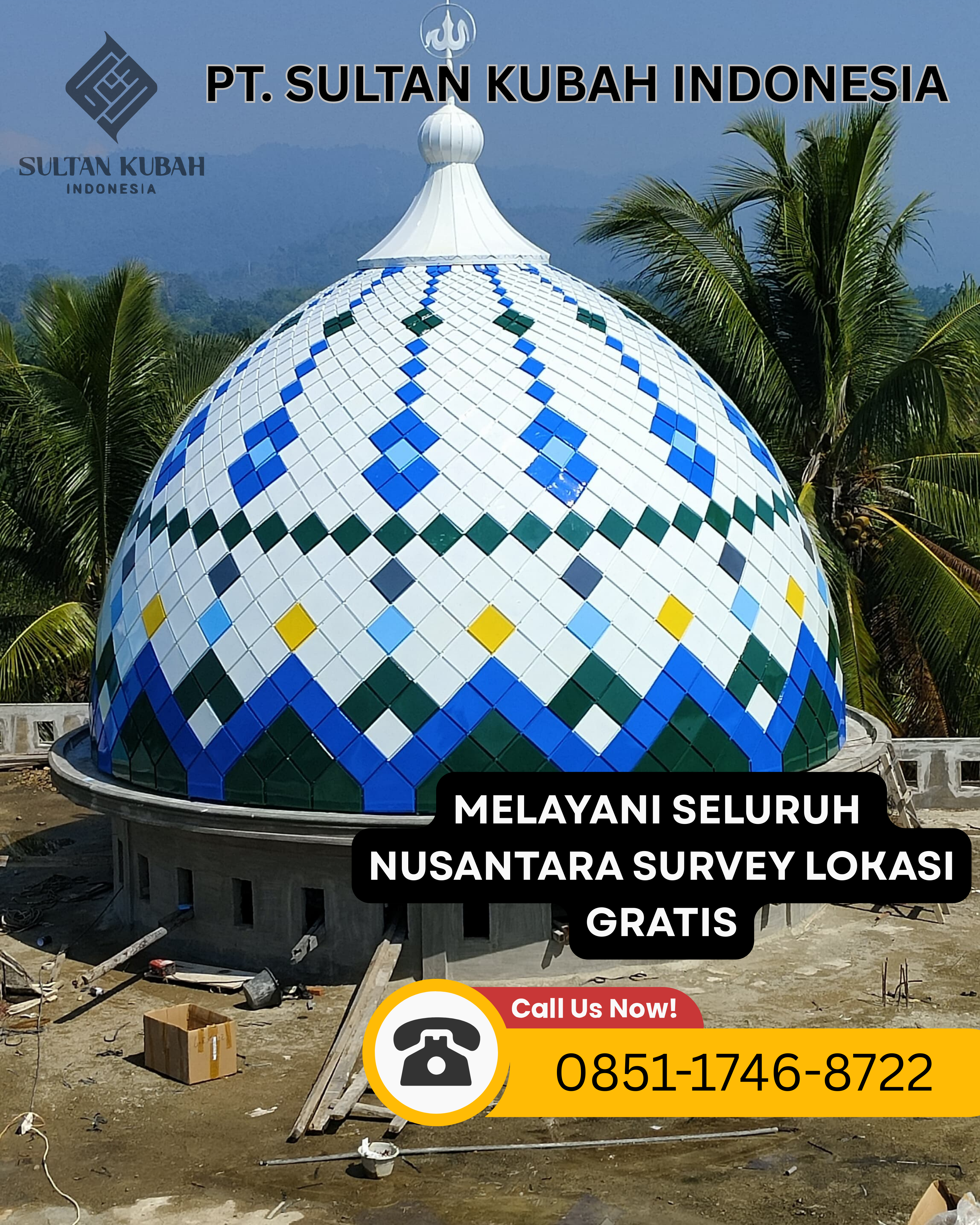 JUAL KUBAH MASJID BERKUALITAS DI KEC. MANGGALA, KOTA MAKASSAR (WA: 0851-1746-8722)