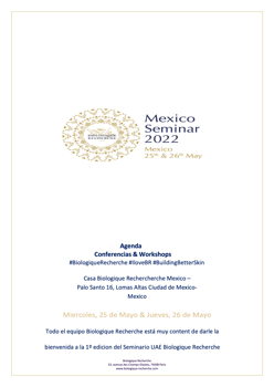 Agenda Seminario Mexico 2022