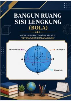 Poster Mengenal Bentuk dalam Gaya Ilustrasi Biru