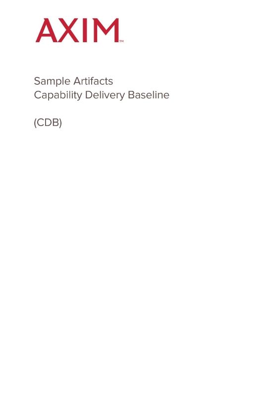AXIM_CDB_Sample Artifacts_v6