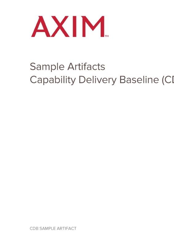 Axim CDB Sample Artifacts