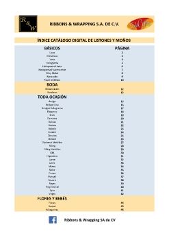 CATÁLOGO LISTONES 2020 - R&W