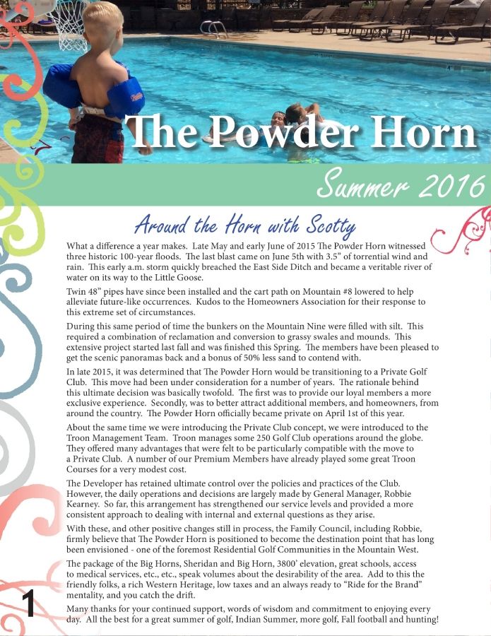 2016 Summer Newsletter