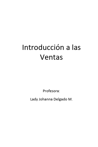 Introducción a las Ventas