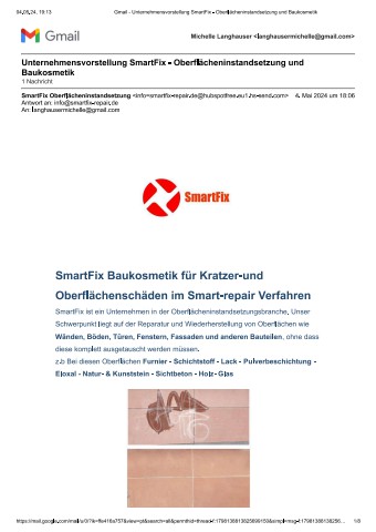 SmartFix Baukosmetik und Oberflächeninstandsetzung
