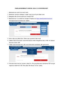 panduan membuat liveworksheets