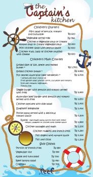 Children's menu