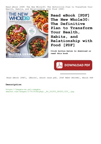 read ebook [pdf] the new whole30 the definitive plan to transform your health  habits  and relations