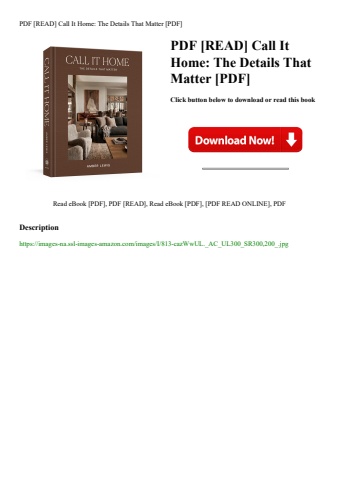 pdf [read] call it home the details that matter [pdf]