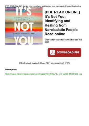 [pdf read online] it's not you identifying and healing from narcissistic people read online